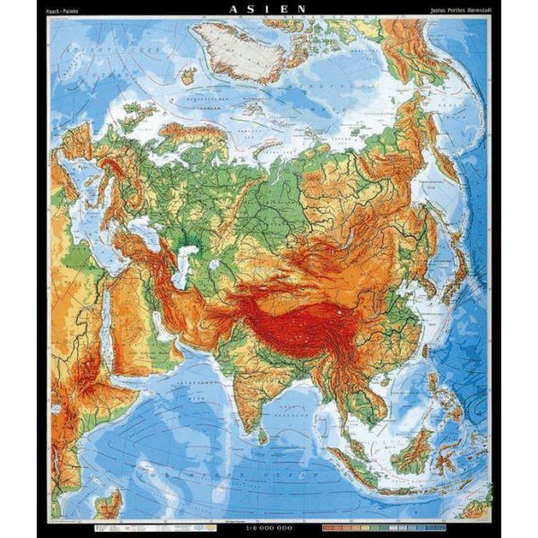 Klett Perthes Verlag Kontinent Karte Asien Physisch