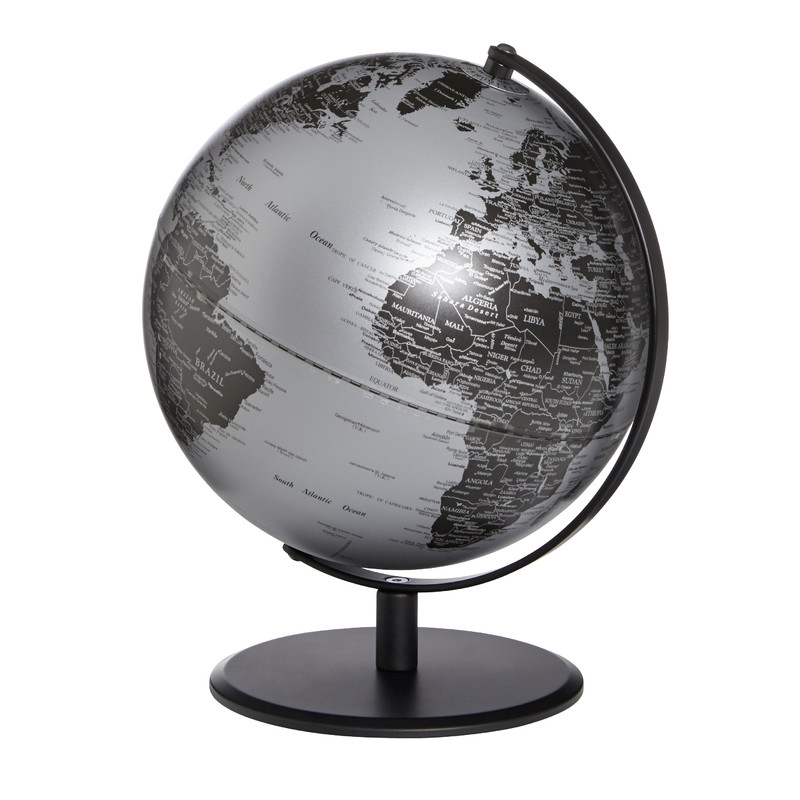 TROIKA Globus Pluto Matt Silver 25cm