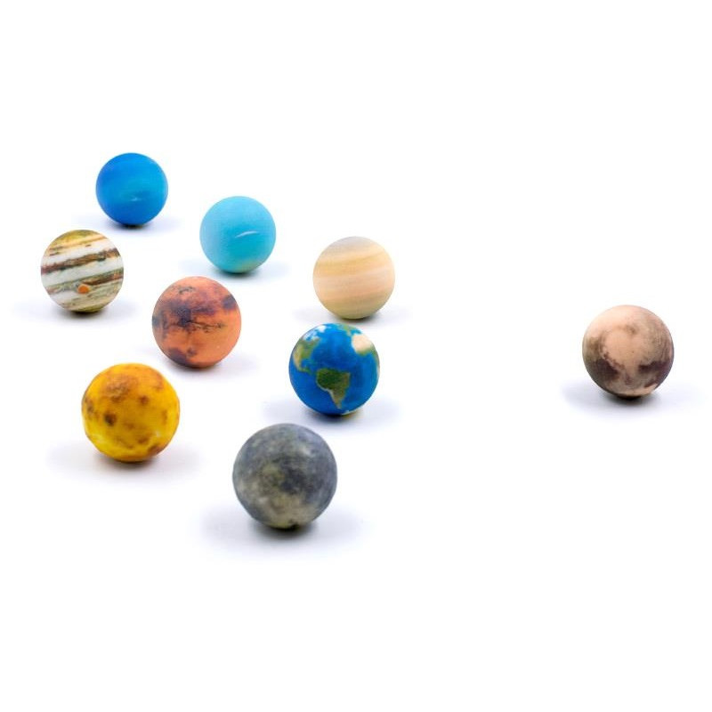 AstroReality Reliefglobus Solar System Mini Set 9 x 3 cm