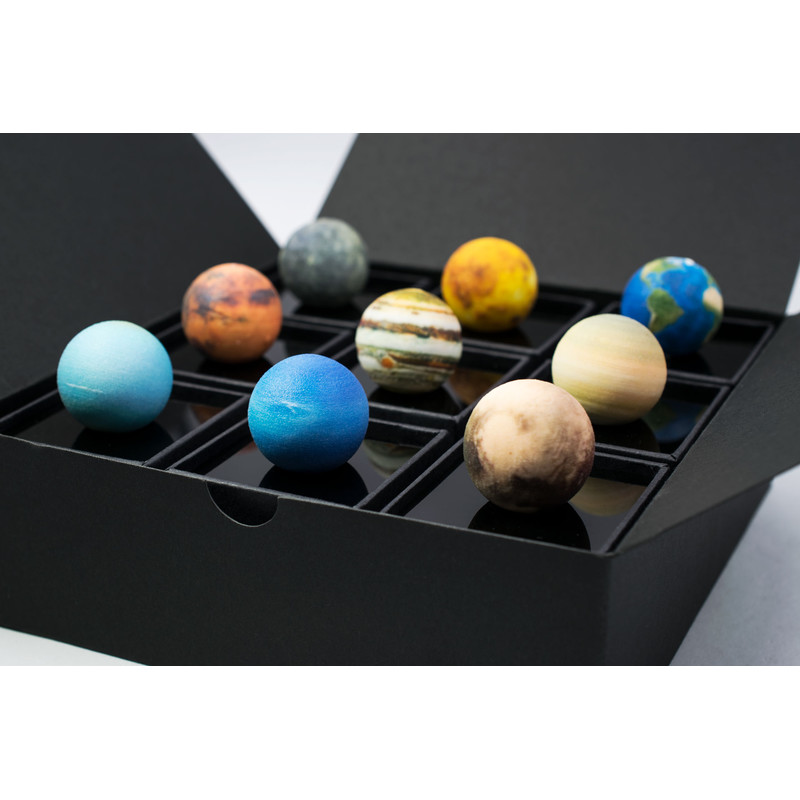 AstroReality Reliefglobus Solar System Mini Set 9 x 3 cm