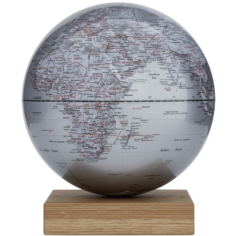 TROIKA Globus Platon Oak Silver 25cm